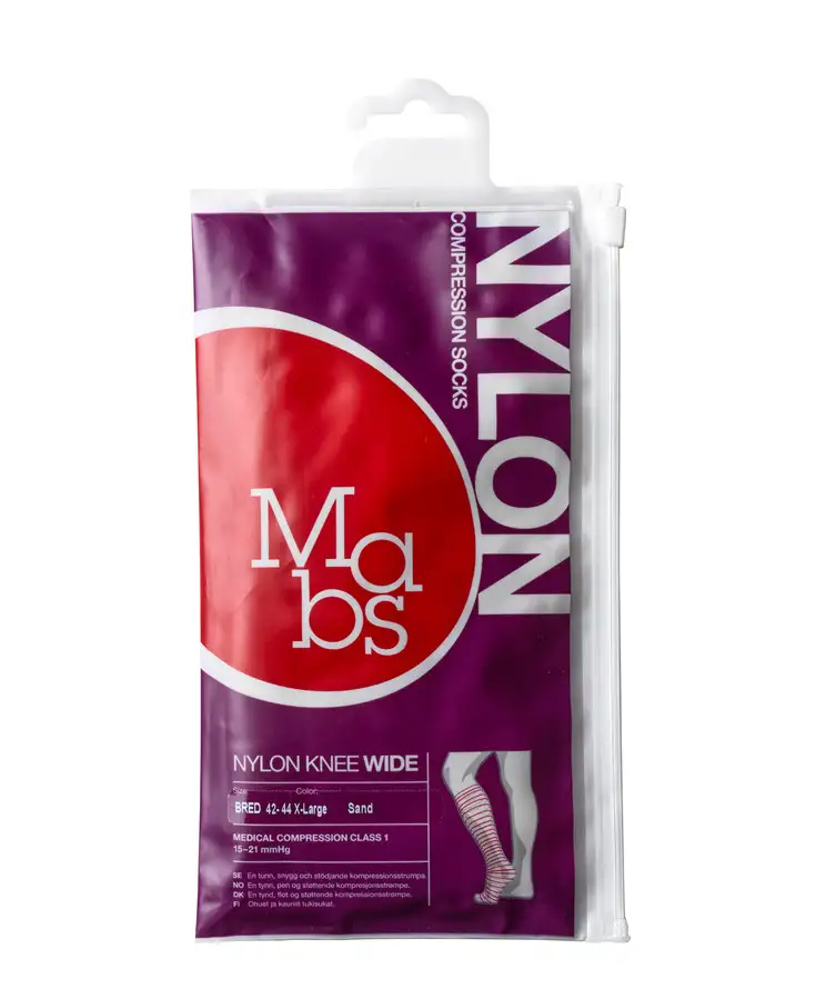 Mabs Nylon Knæstrømpe Wide Sand Sand XL