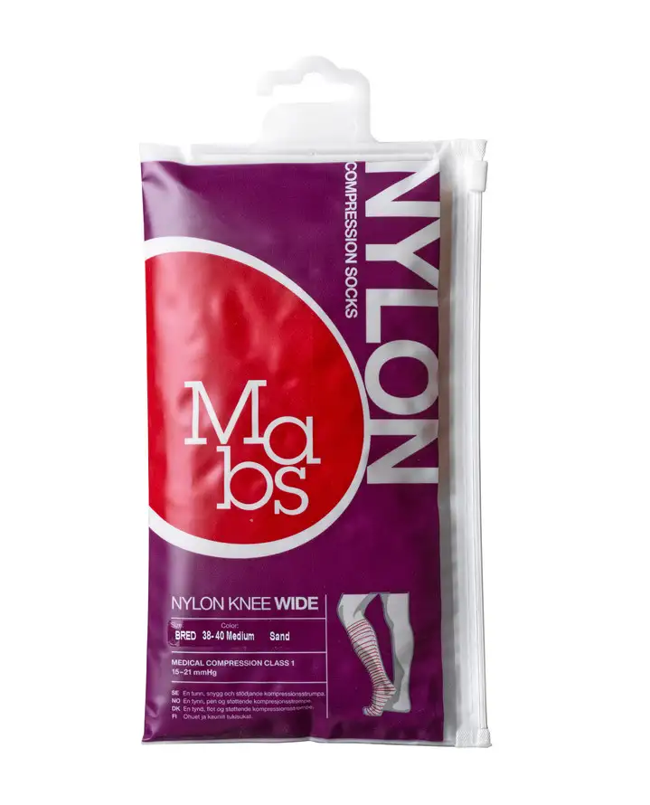Mabs Nylon Knæstrømpe Wide Sand Sand M