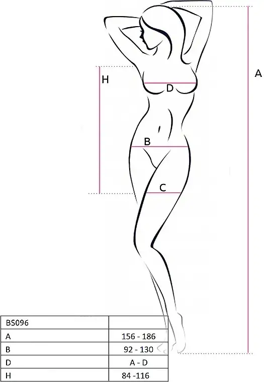 Erotisk bodysuit BS096, rød 85400008