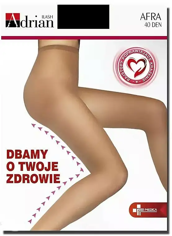 Strømpebukser til kvinder til forbedring af blodcirkulationen "Afra" 40 Den, nero 39000228