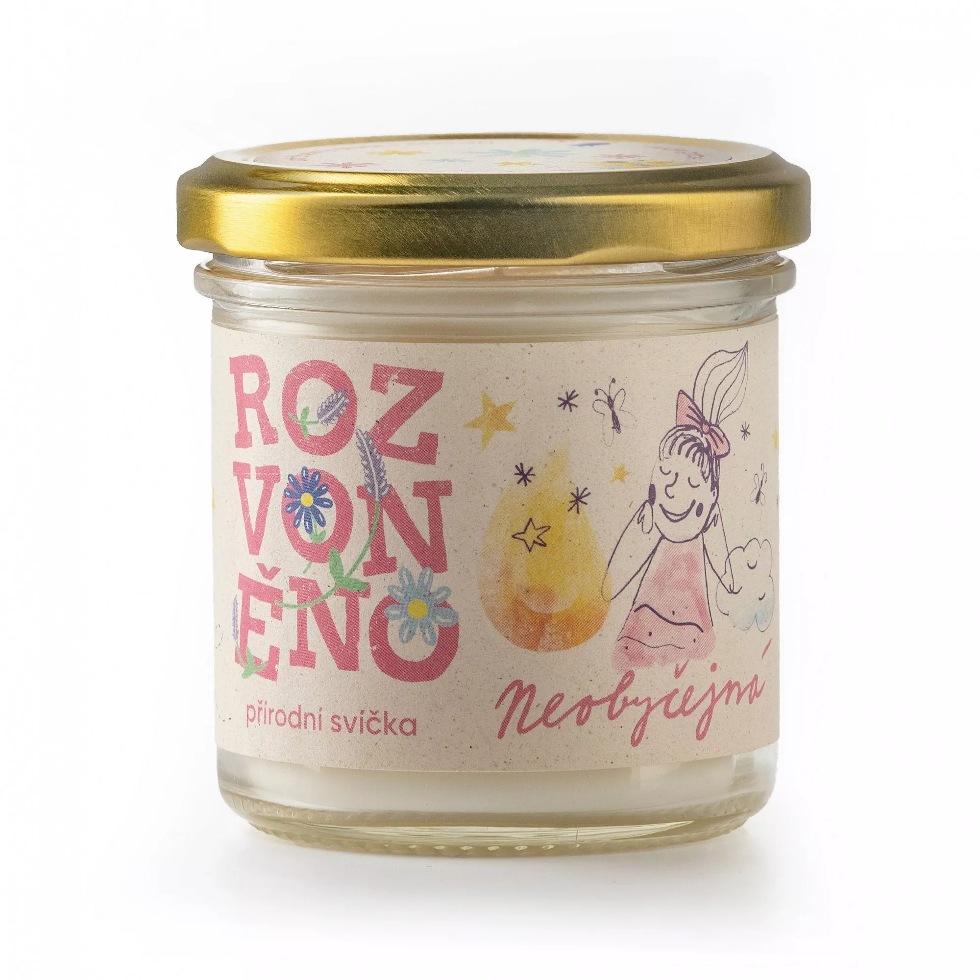 Rozvoněno  Duftfri stearinlys - Usædvanlig (130 ml)