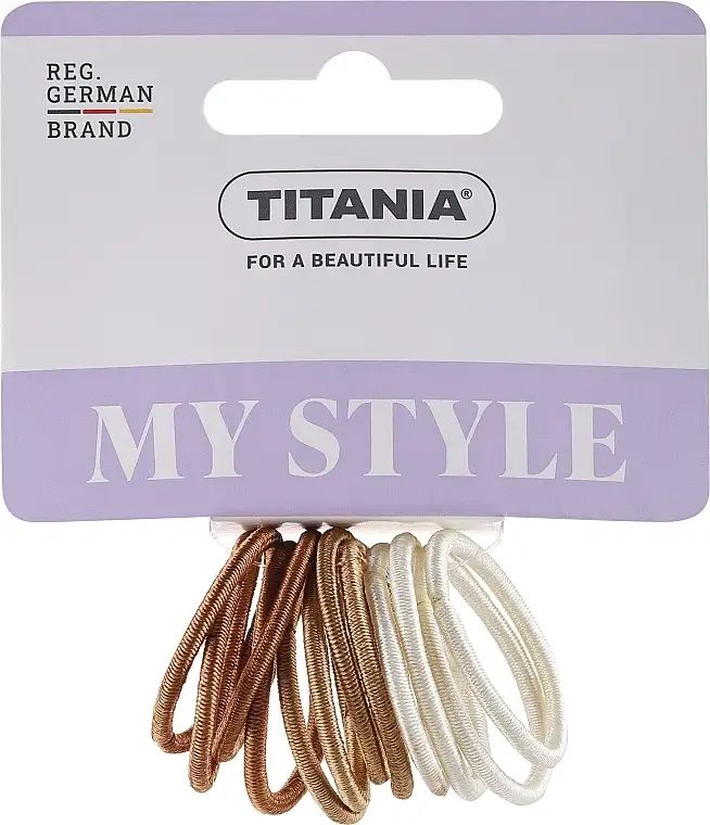 Hårbånd, elastik, 2 mm, 12 stk, brun mix 99102177