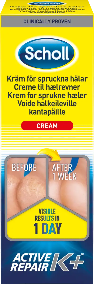 Scholl Creme til hælrevner K+ - 60 ml