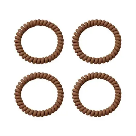 SOHO Wave Spiral Hårelastikker - Brun
