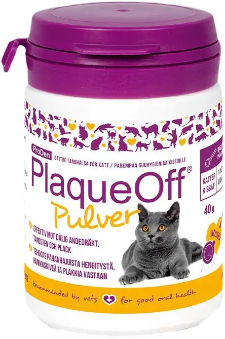 Swedencare PlaqueOff Pulver Til Kat  - 40 g.