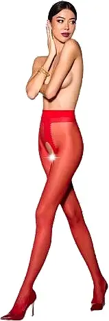 Erotiske strømpebukser med hul 'Tiopen 007', 20 Den, roso 26056905