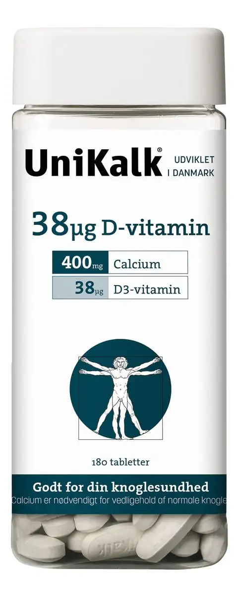 UniKalk 38 µg D-vitamin- 180 tabl.
