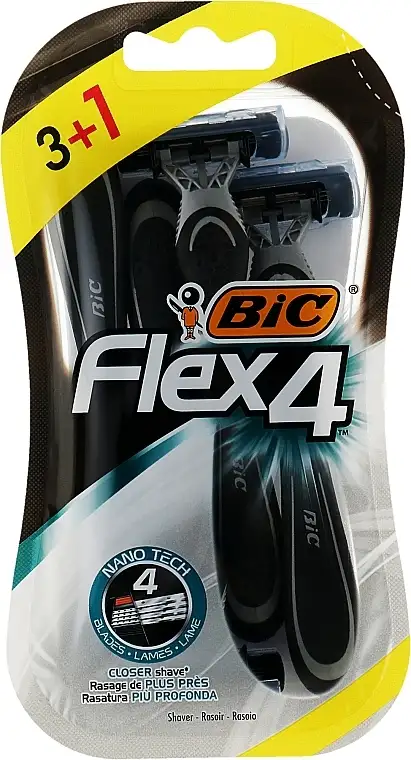 Herre barberskraber "Flex 4", 3+1 stk. 18022819