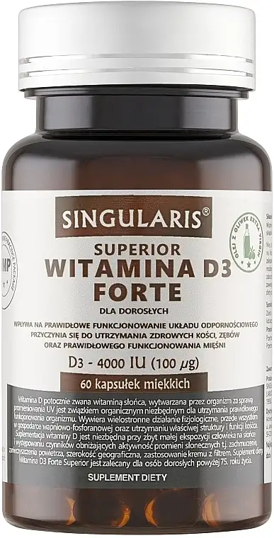 Kosttilskud "Vitamin D3 Forte 4000 IE", kapsler 52891060