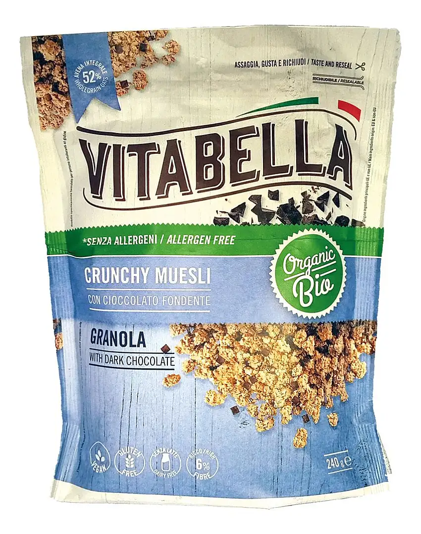 Vitabella Granola med mørk chokolade Ø - 240 g