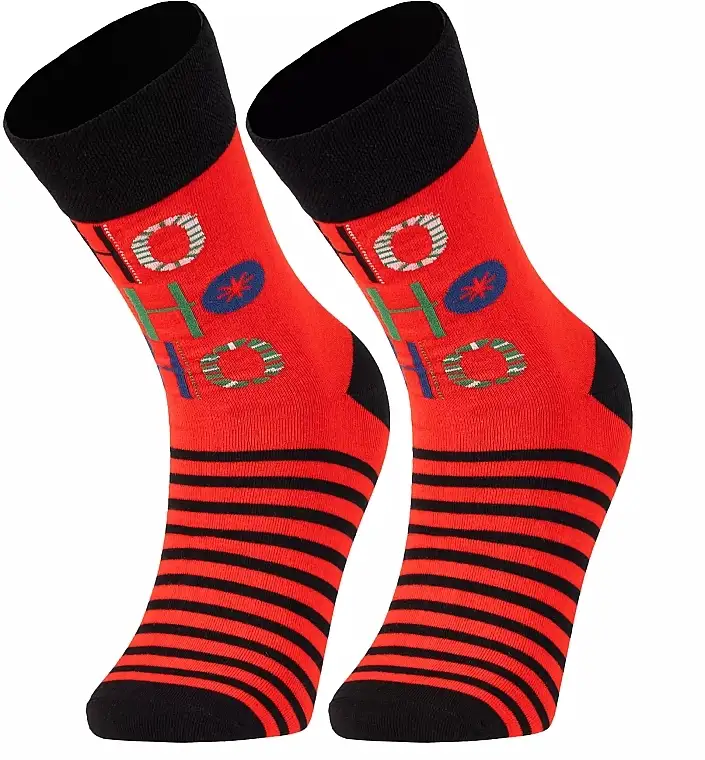 Herrestrømper, CMLS350-063, røde og sorte med print 35735211