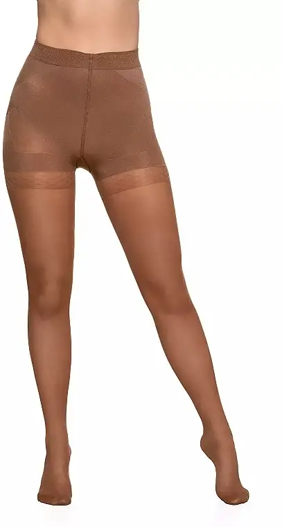 Slankende Push-Up Tights til kvinder, 20 DEN, beige 43325274