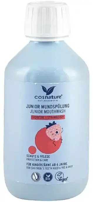 Naturlig mundskyl til børn fra 6 år "Jordbær", med fluor 60789015