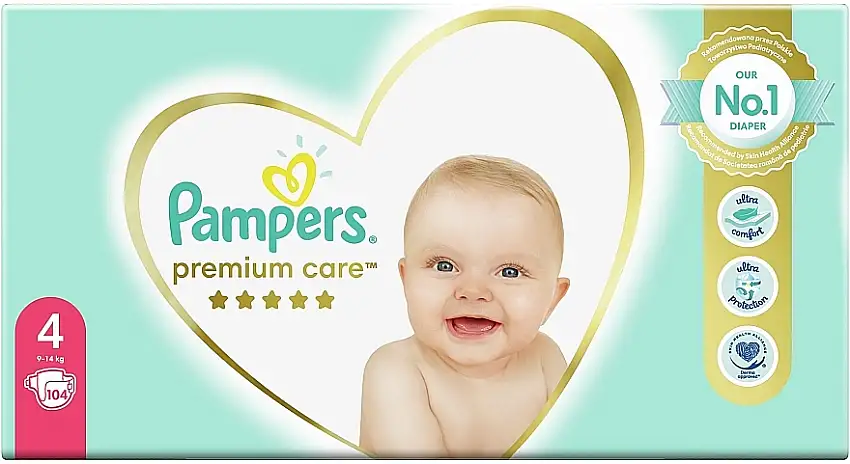 Pampers Premium Care bleer. Størrelse 4 (Maxi), 9-14 kg, 104 stk 25961615