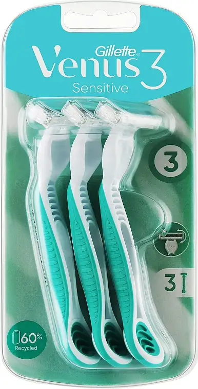 Sæt med 3 engangs barbermaskiner til følsom hud til kvinder 65245778