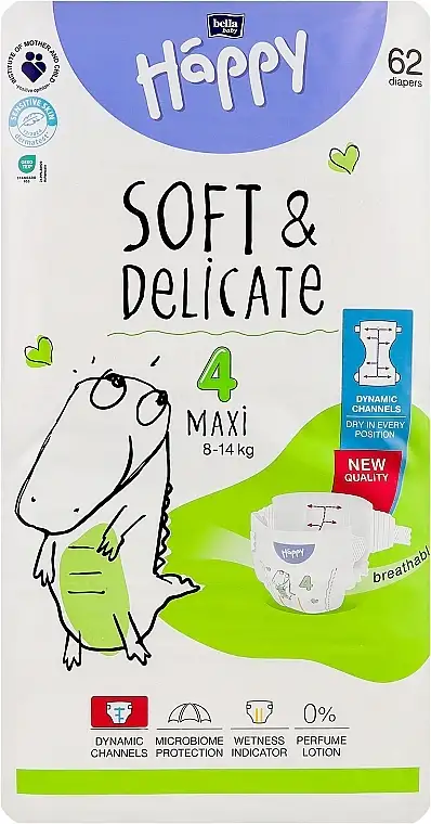 Babybleer 8-14 kg, størrelse 4 Maxi, 62 stk. 31791048