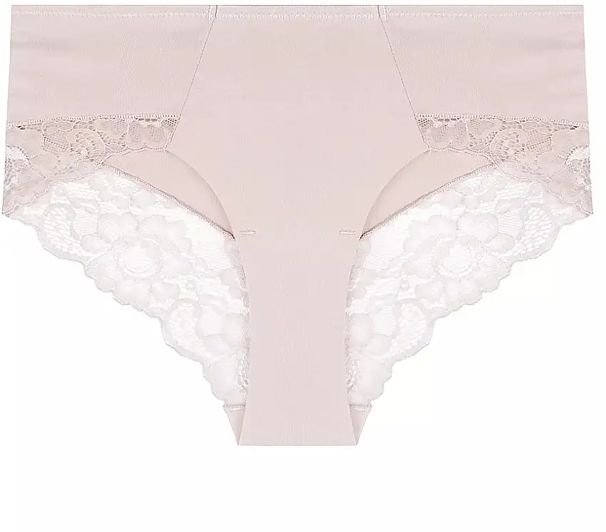 Figi Trusser til kvinder med blonderryg BDM750-002, beige 54302413